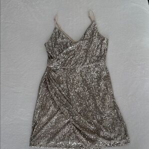 Gianni Bini Glittering Gold Mini Dress